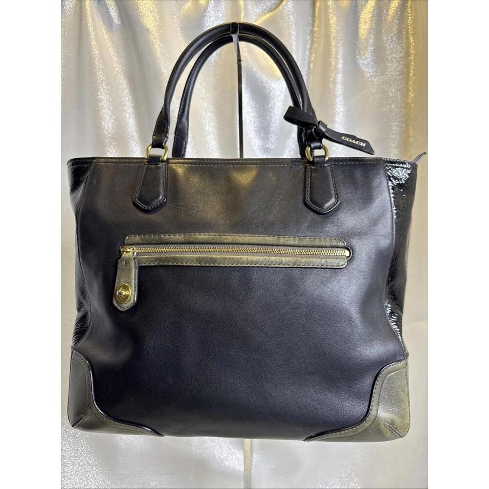 Coach Poppy Color block Leather Handbag Purse